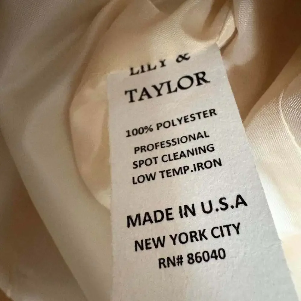 Galerie Interplay Cream Blazer with Rhinestone Brooch, Size Large